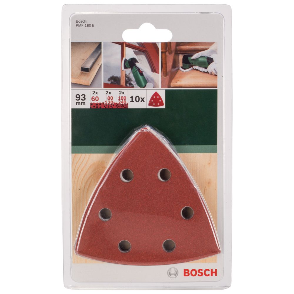 Bosch slippapperset för trä och metall 10 delar