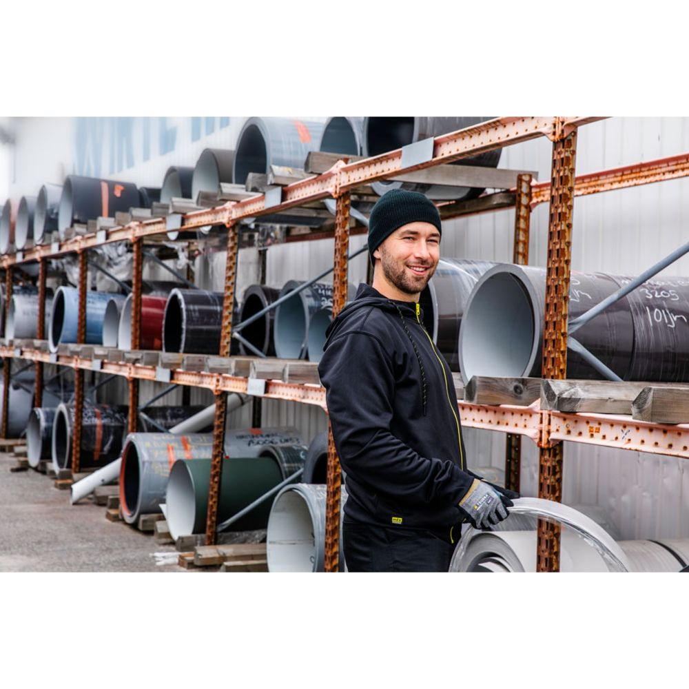 MTX Workgear huvtröja med dragkedja svart