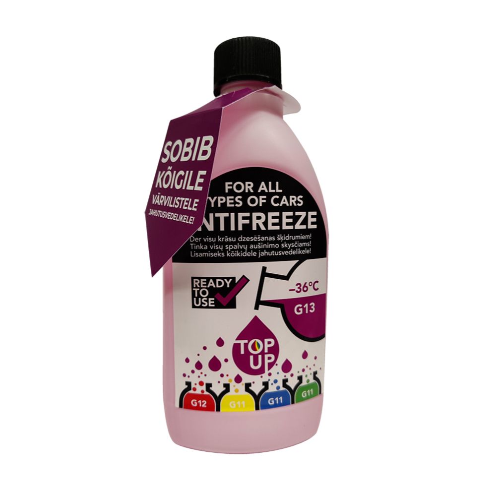 Jahutusvedelik Top Up G13 punane 0,5 l, 50%, -36 °C