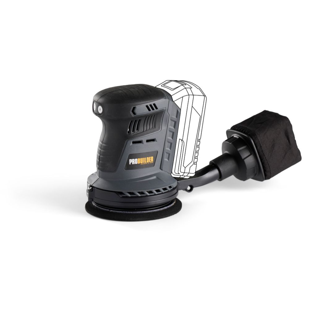 Probuilder harjadeta ekstsentriline lihvimismasin, 18 V, ilma aku ja laadijata