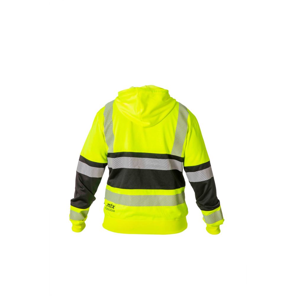 MTX Workgear huvtröja med dragkedja varsel gul/svart