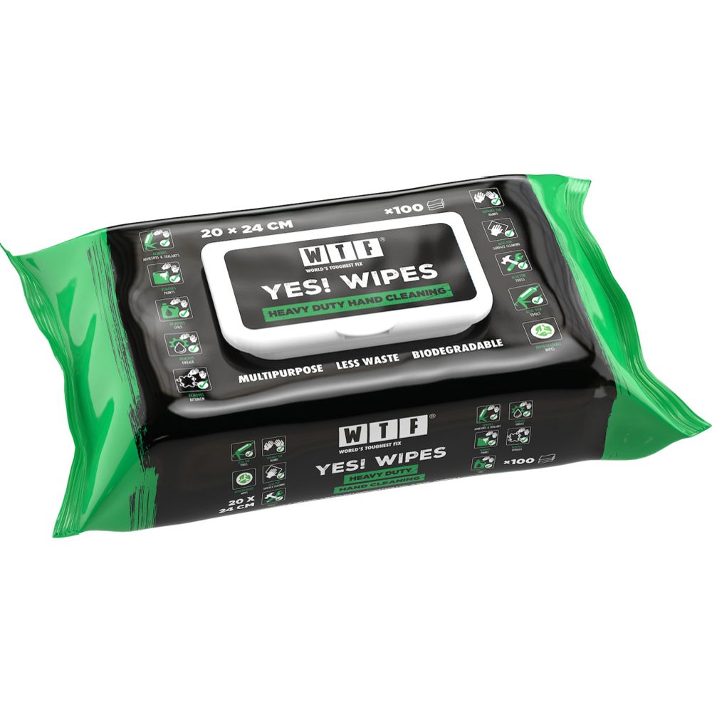 WTF Yes! Wipes rengöringsservetter 20 x 24cm 100 st.
