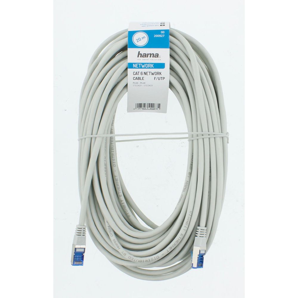 Hama Verkkokaapeli, CAT-6, RJ45 uros - RJ45 uros, F/UTP, 20,0 m