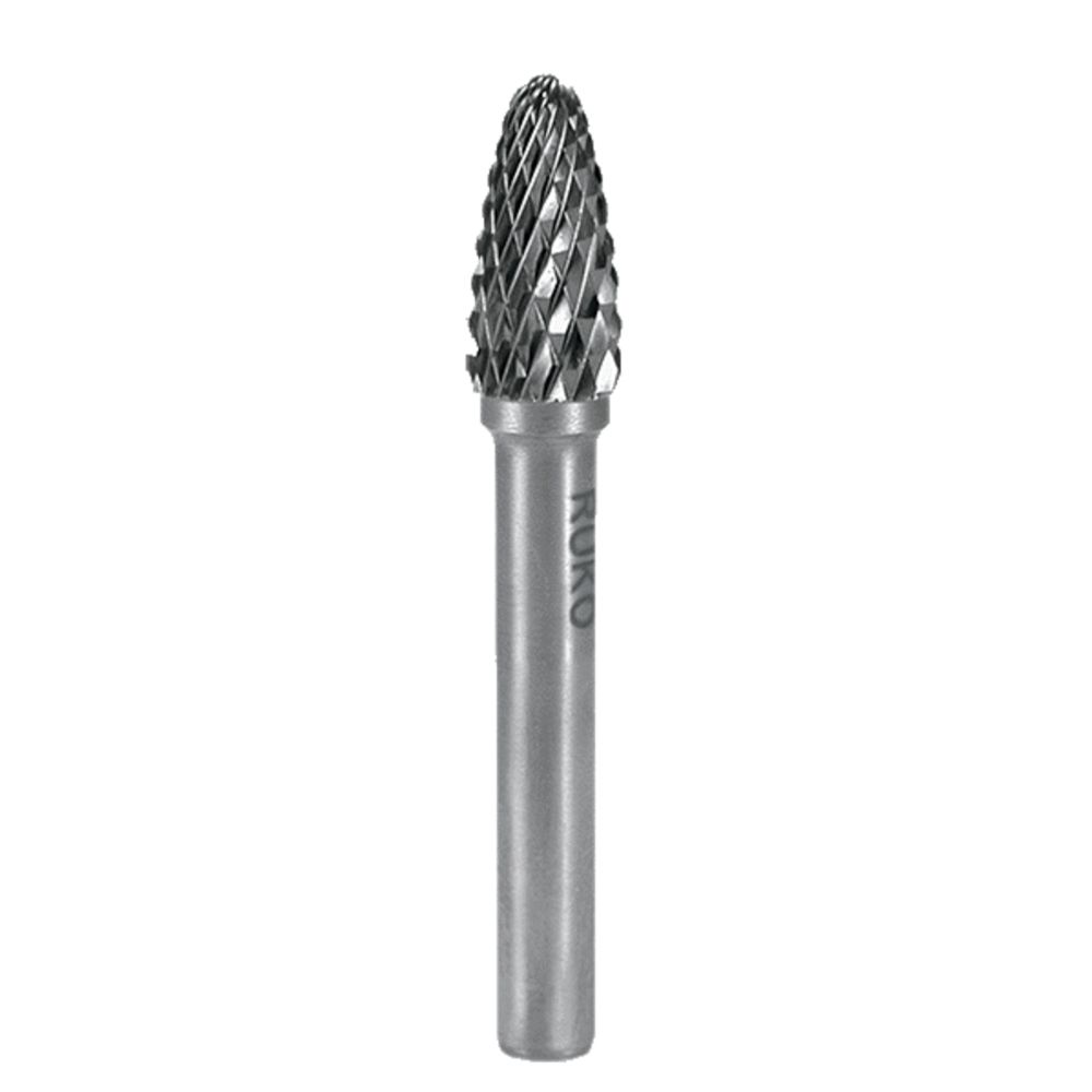 Ruko hårdmetallfil konisk rundad topp 6,0 mm