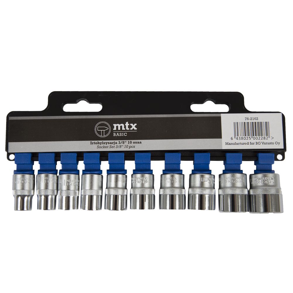 MTX Tools Basic bitshylssats 9–19 mm 3/8" 10 delar