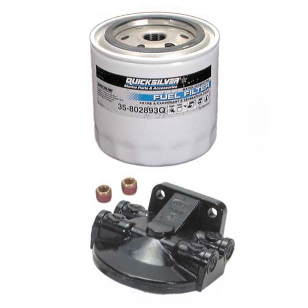 Quicksilver vett eraldav kütusefilter (25 mikronit) + kinnituskronstein