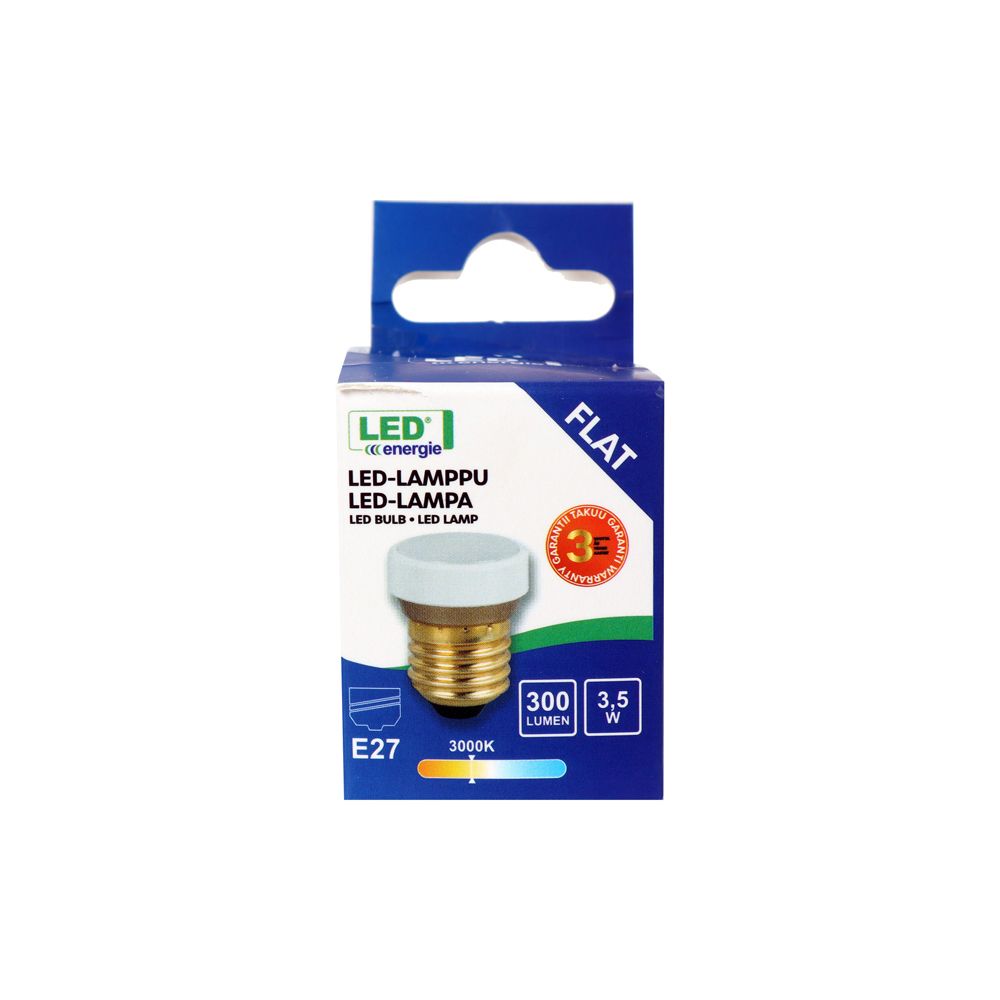 Led Energie E27 Flat lamppu 3,5 W 300 lm 3000 K