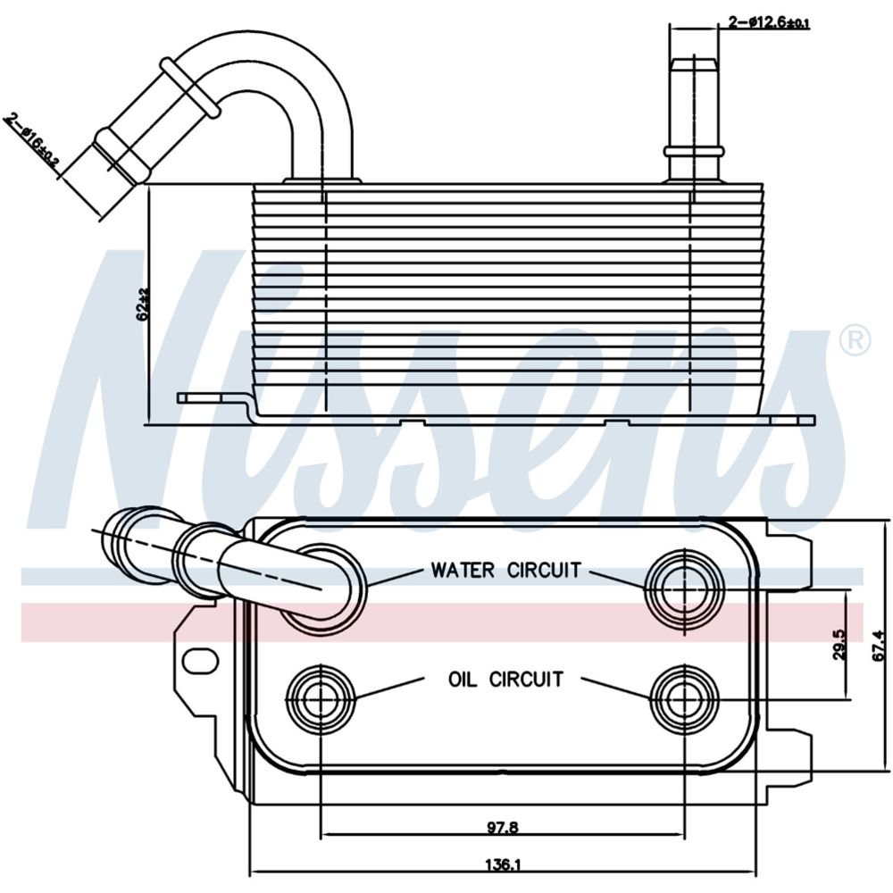 Oljekylare, automatisk transmission 30-90661