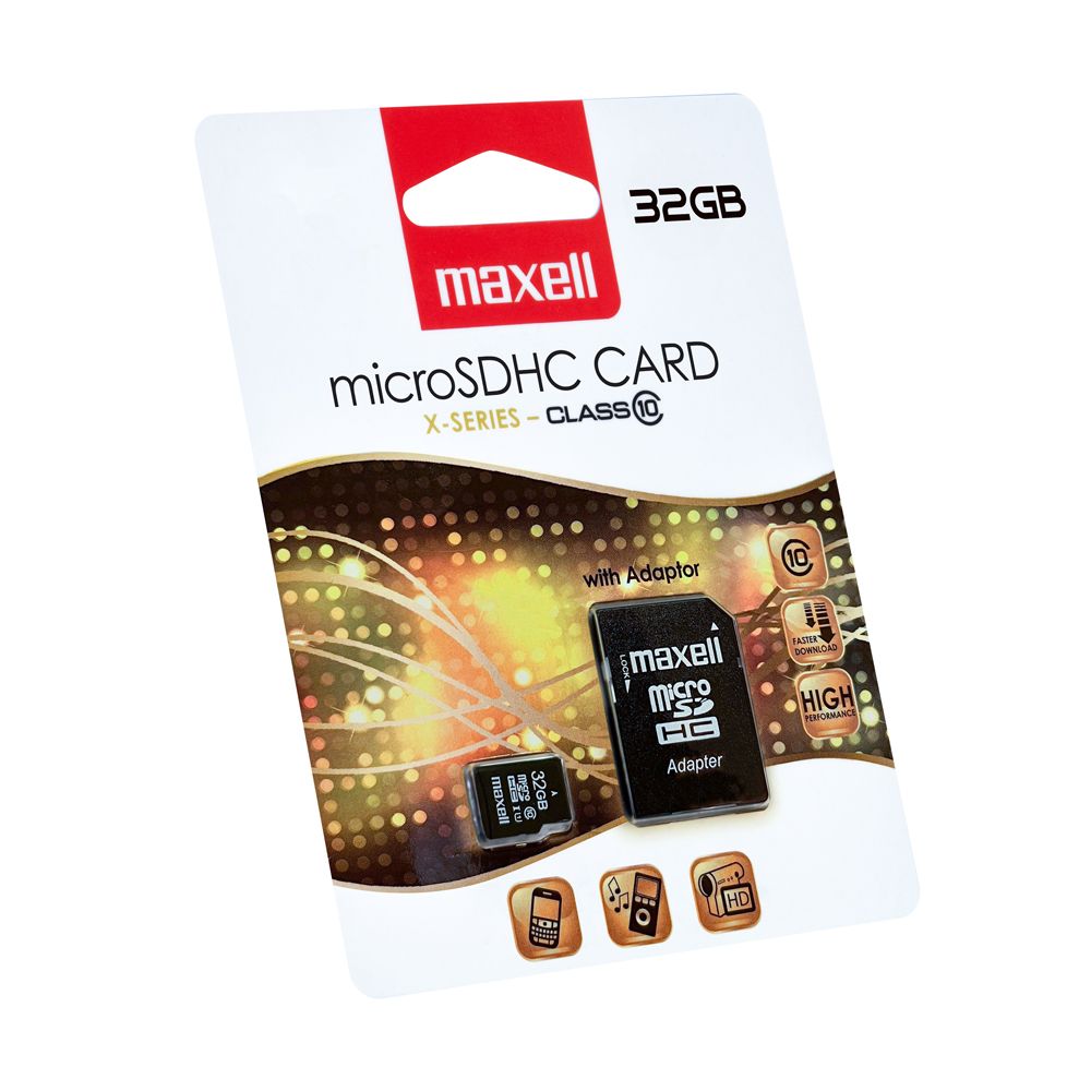 Maxell microSDHC muistikortti 32GB Class 10 + adapteri