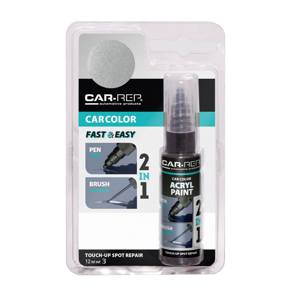 CAR-REP Touch-up reparationspenna 12 ml 127005 Silver metallic