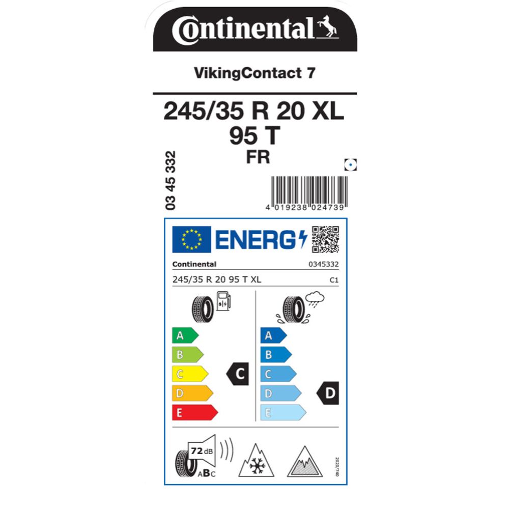 Continental VikingContact 7 245/35 R20 95T XL FR kitkarengas