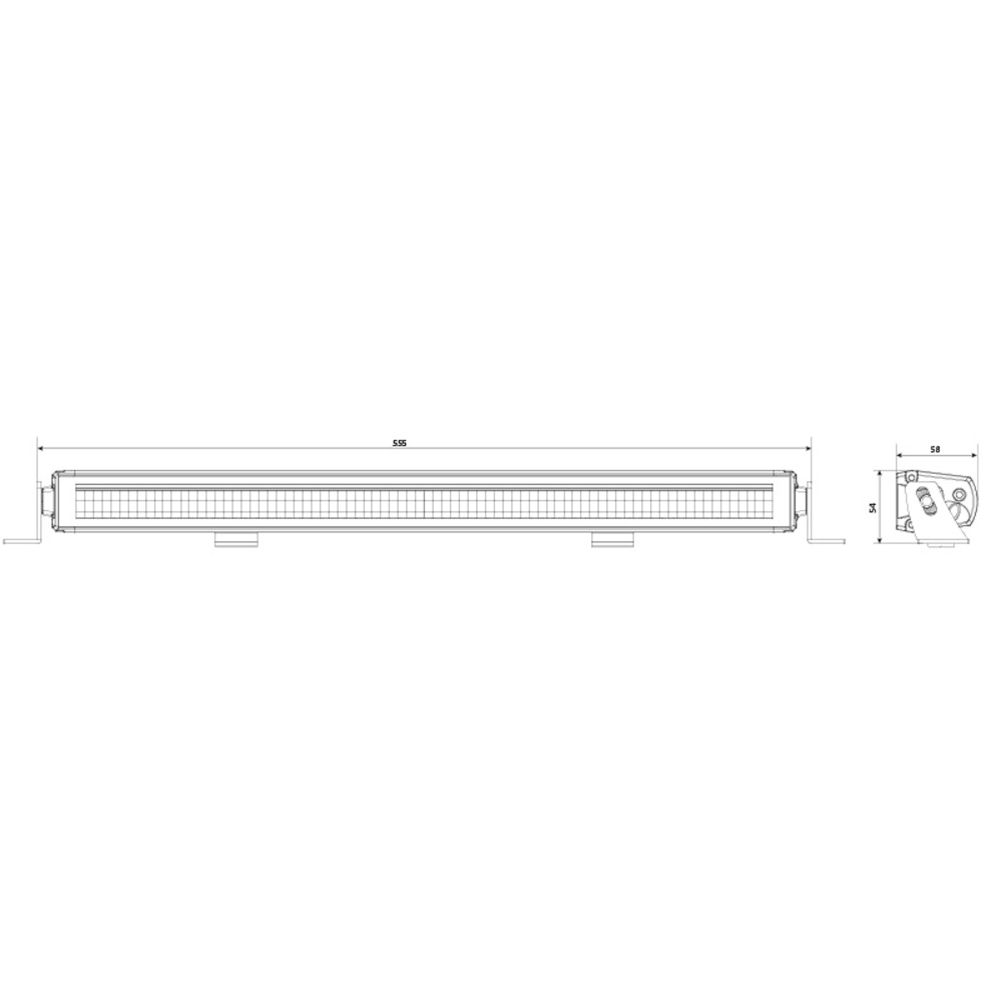 BFL Frameless Slim 555 LED-ljusramp 20" 90 W Ref.25