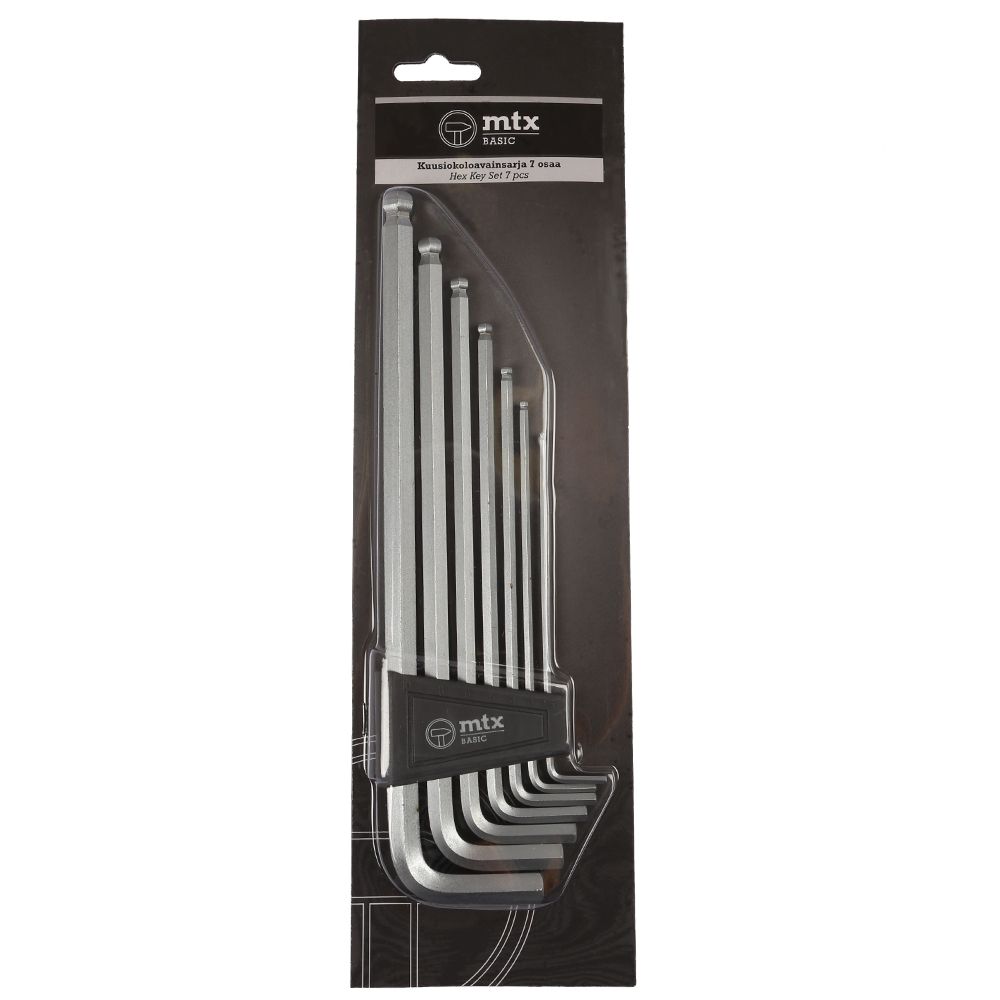 MTX Tools Basic 7-osaline kuuskantvõtmete komplekt, pikk, 2,5—10 mm
