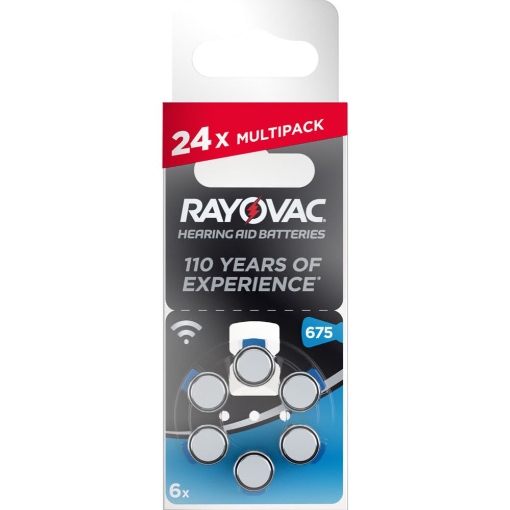 Rayovac 675 hörapparatsbatteri 24 st.
