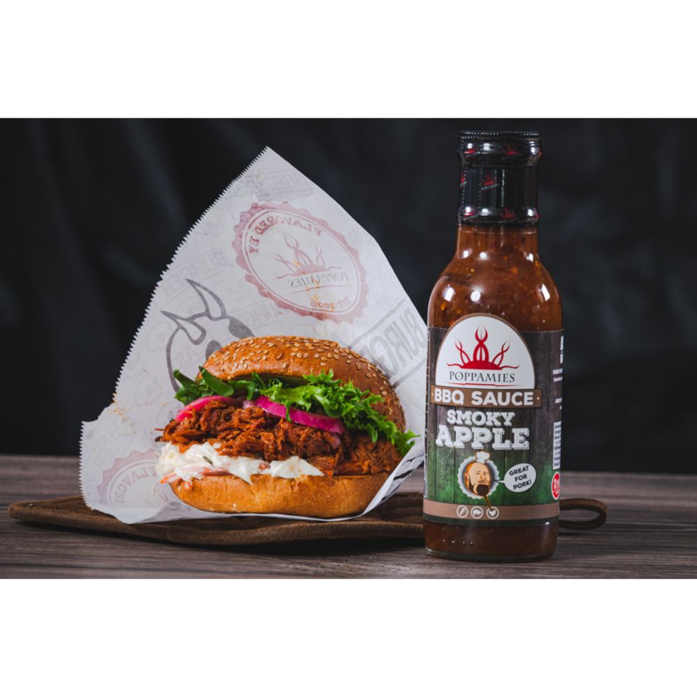 Poppamies BBQ Sauce Smoky Apple grillkaste, 410 g