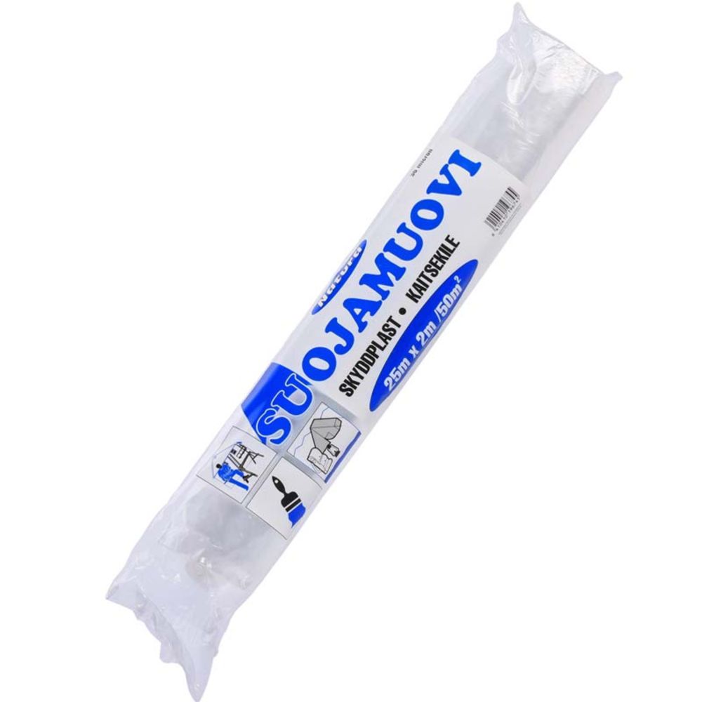 PE skyddsplast 25 m x 2 m 50 m²
