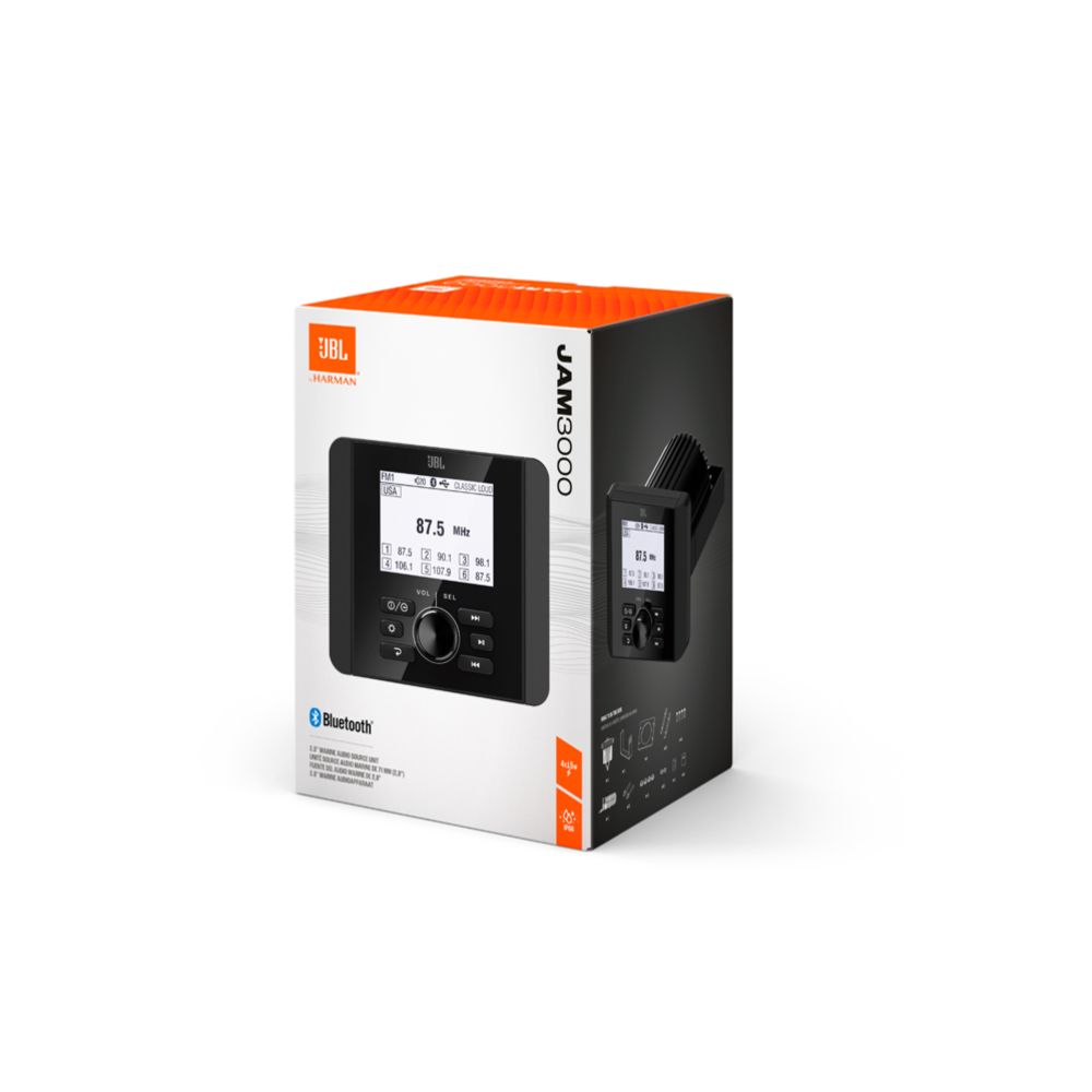 JBL JAM3000 Marine Bluetooth soitin 2,8" näytöllä IP66