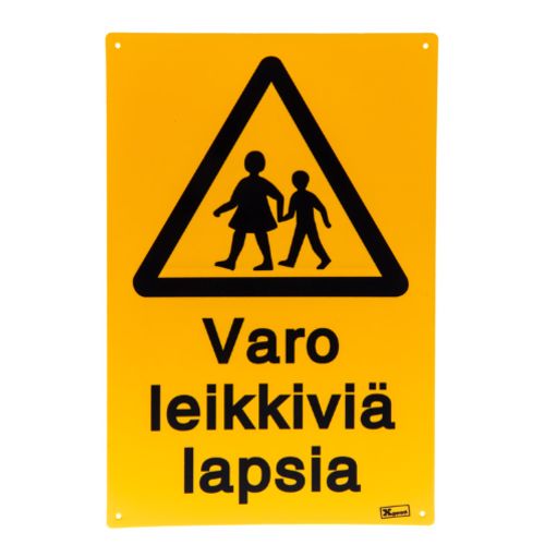 Varoituskyltti Varo leikkiviä lapsia | Motonet Oy