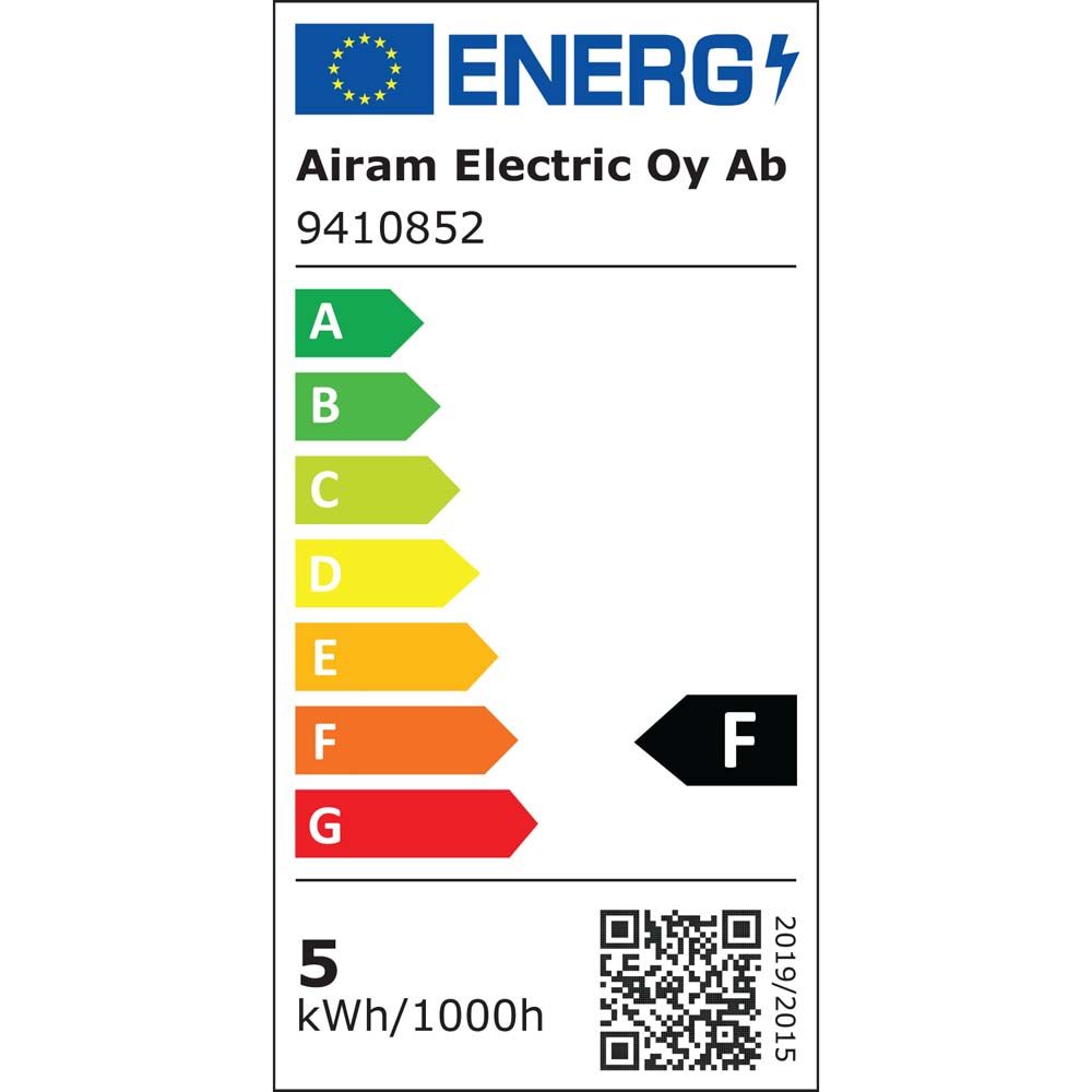 Airam LED-lühterlamp, E14, 4,9 W, 3000 K, 470 lm, 3 tk