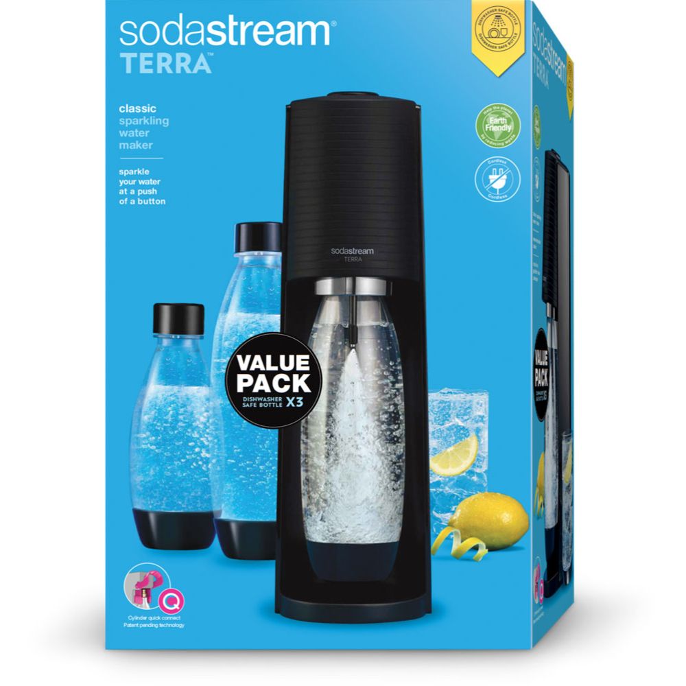 SodaStream Terra Megapack hiilihapotuslaite musta
