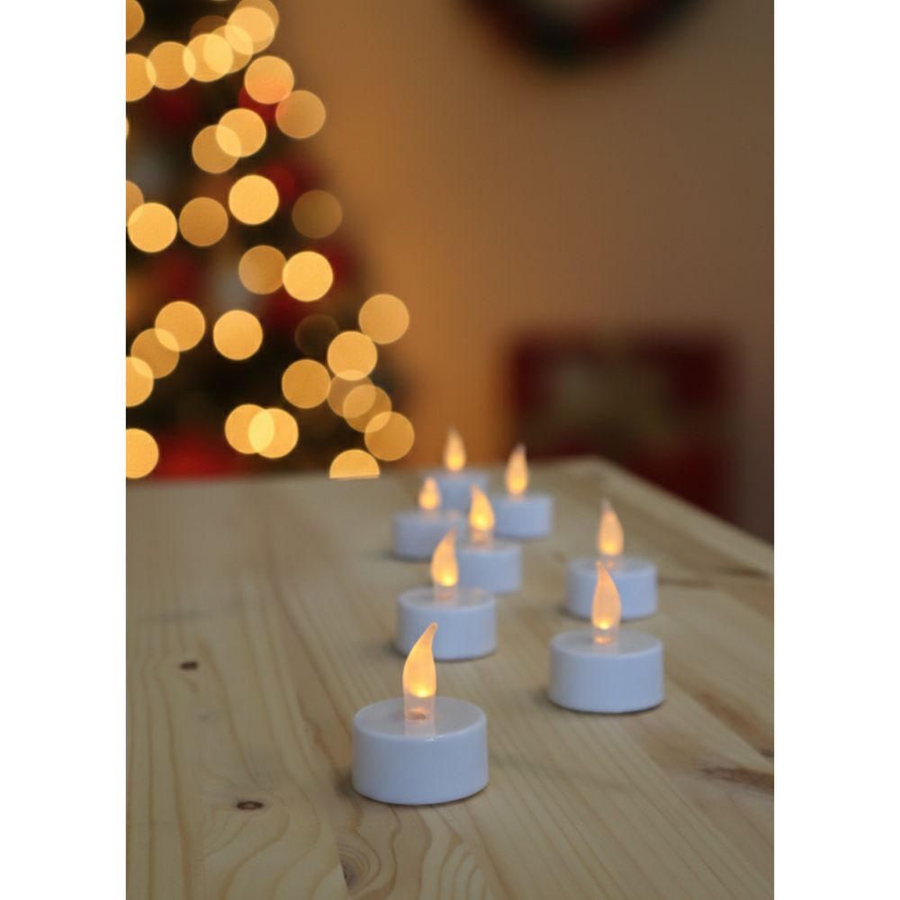 NordLight LED-teeküünalde komplekt koos kaugjuhtimispuldiga, 8 tk