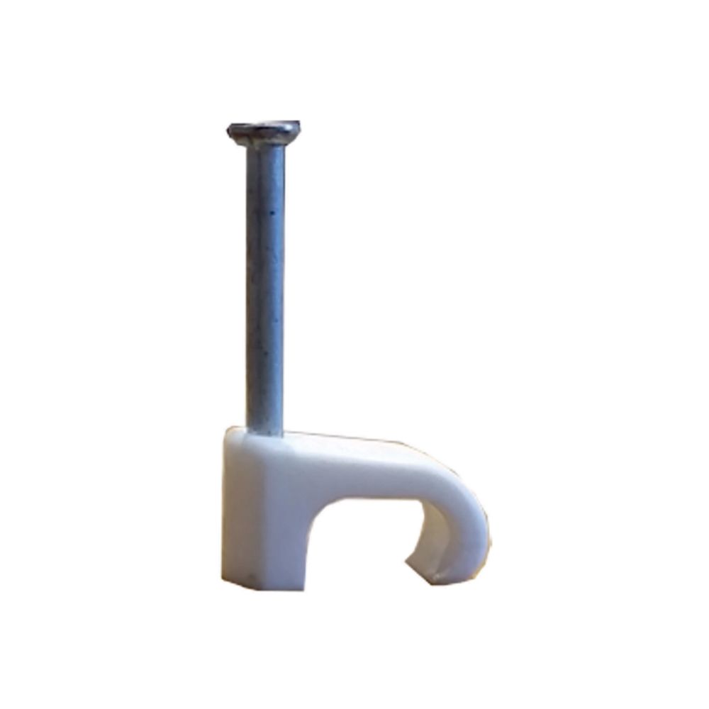 Naelkinnitusega kaabliklamber 2 x 6 mm² kaablile, valge 50 tk