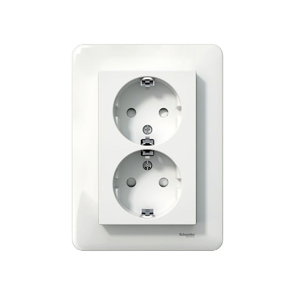 Schneider Electric Exxact 2-osainen pistorasia uppoasennus