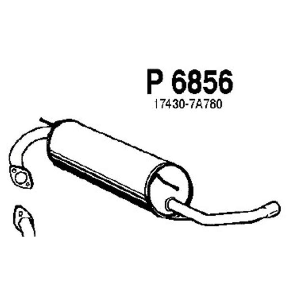 Bakre ljuddämpare 14-6889