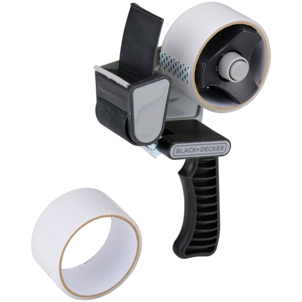 Black+Decker packtejphållare + 2 tejprullar 48 mm x 15 m