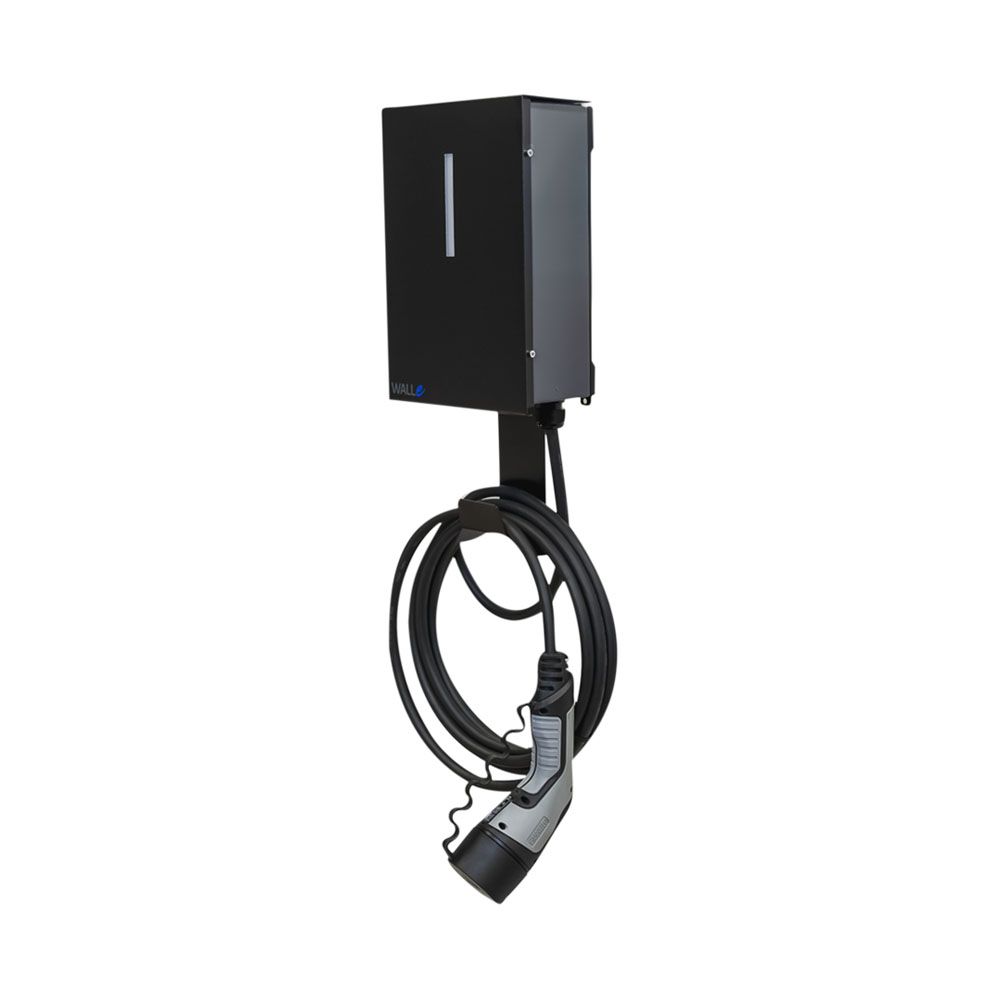 Walle Black Edition laddbox för elbilar 3 x 16 A, 11kW, 5 m kabel Typ2