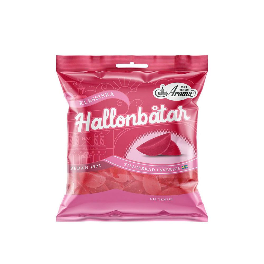 Aroma hallonbåtar 80 g