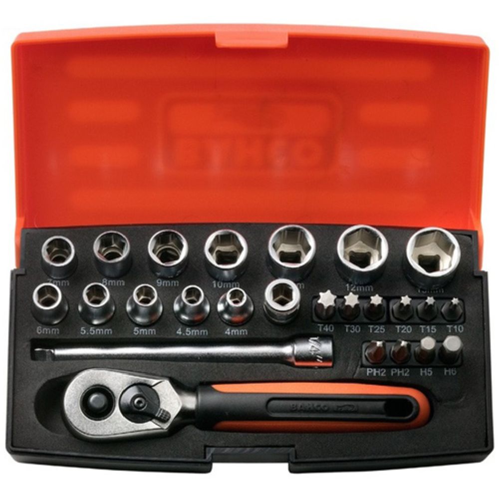 Bahco SBSL25 25-osaline padrunikomplekt, 1/4"