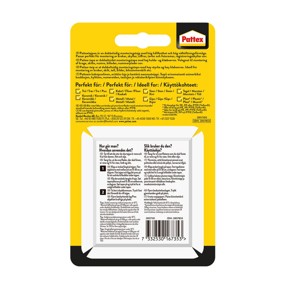 Pattex kahepoolne teip 120 kg