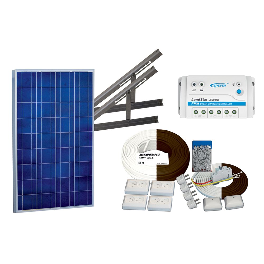 Solar 100 polükristalliline päikesepaneelikomplekt