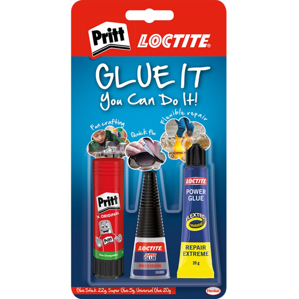 Loctite Pritt Glue It kodin liimasarja 3 osaa