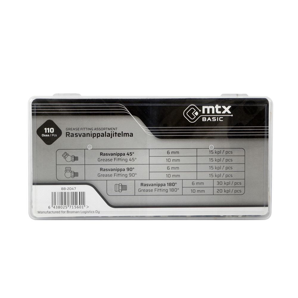 MTX Basic smörjnippelsats 110 st.