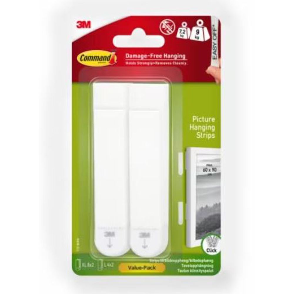 3M Command 17218UKN L/XL pildi kinnitusdetailid, 7,2 kg & 9 kg, 24 tk