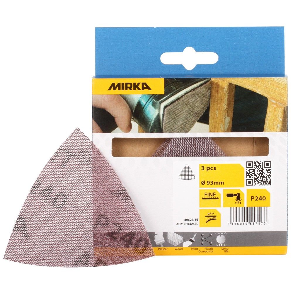 Mirka Abranet slipnät triangel 93 x 93 x 93 mm P240 3 st