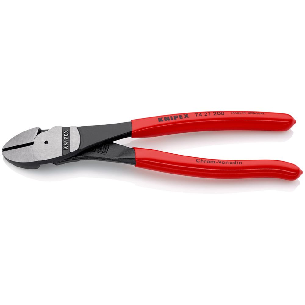 Knipex® 74 21 200 sivuleikkurit "voima" taivutettu 200 mm