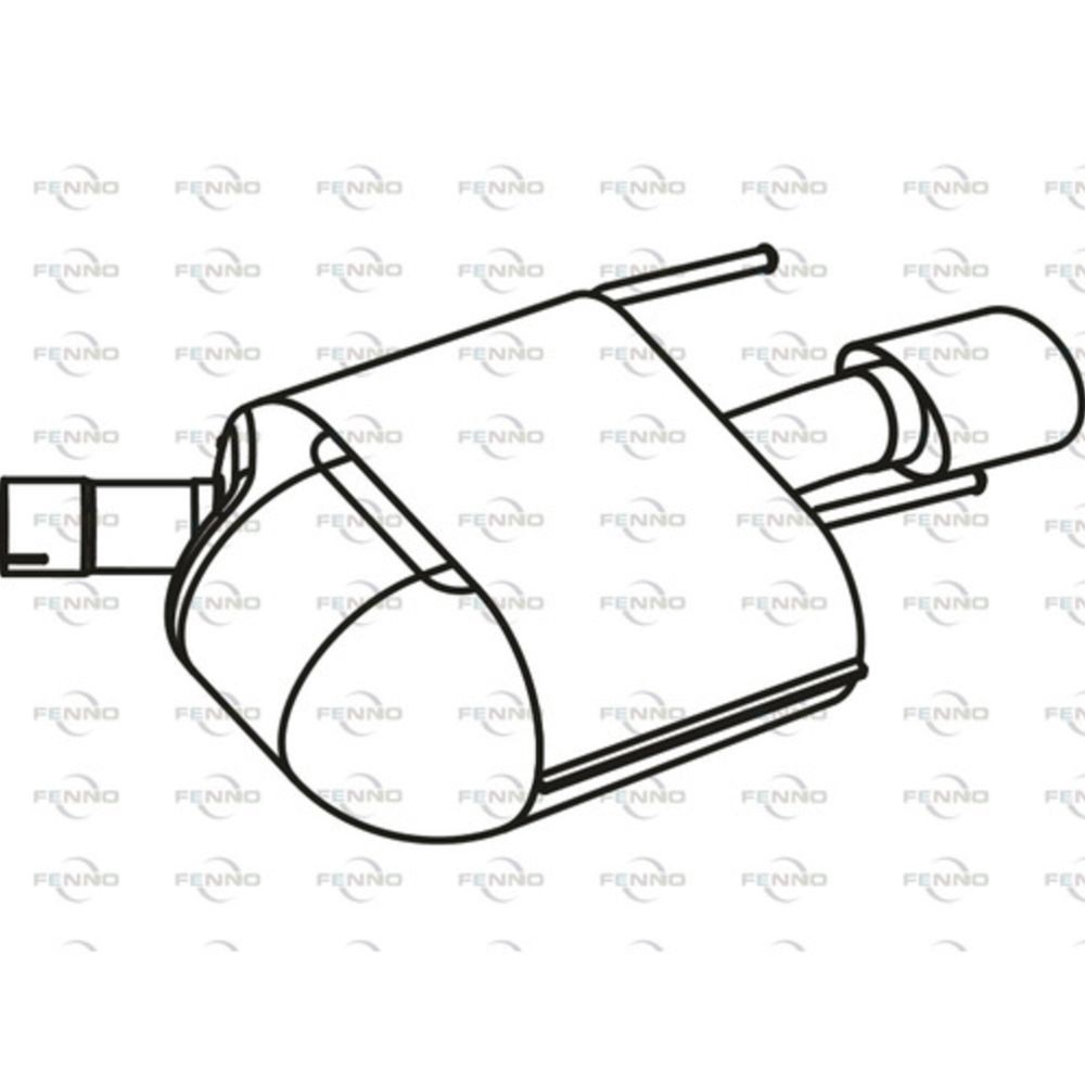 Bakre ljuddämpare 14-43036