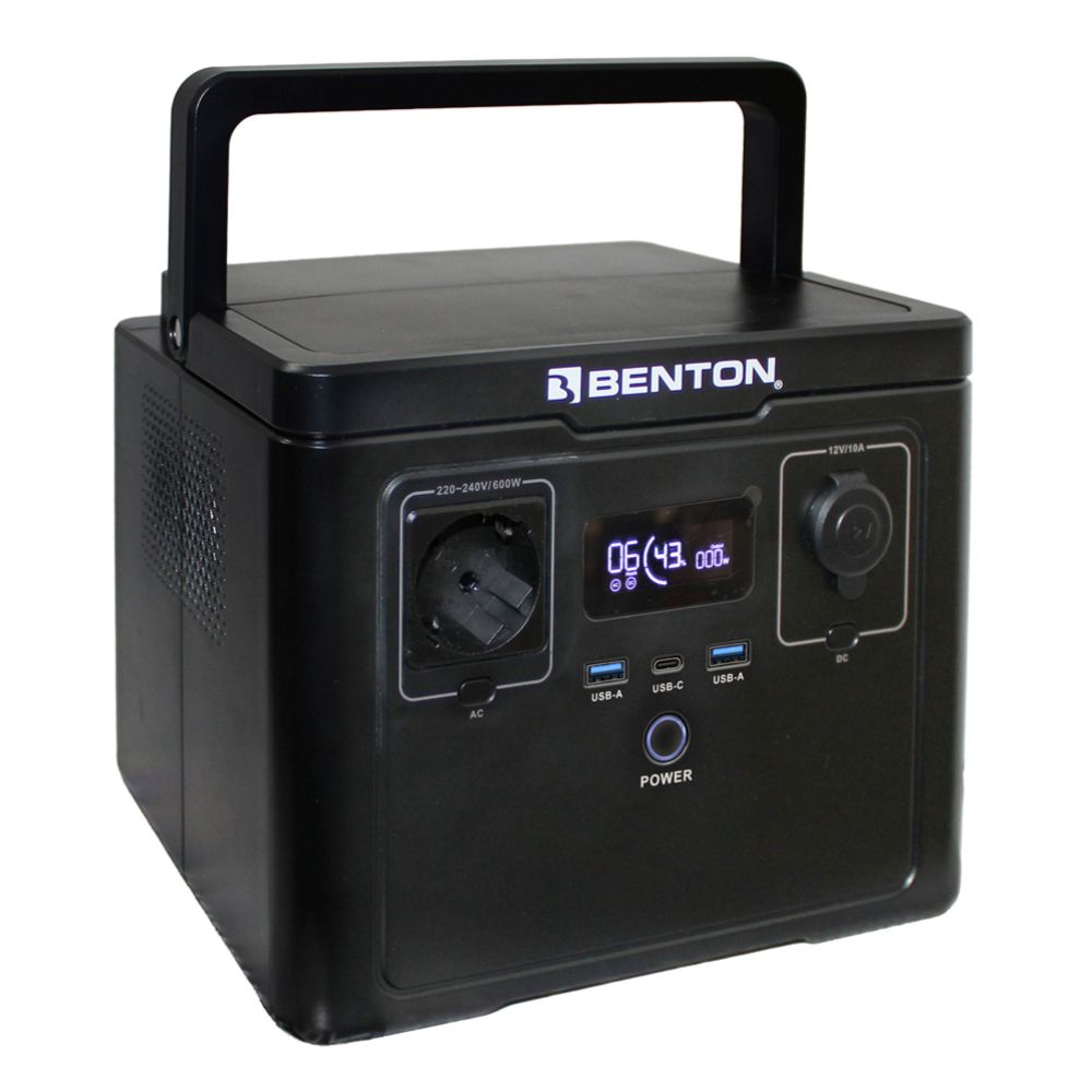 Benton portabel powerstation 600 W 512 Wh