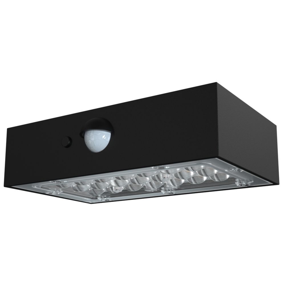 Solar Energie "Brick" solcellslampa med rörelsesensor 350 lm svart