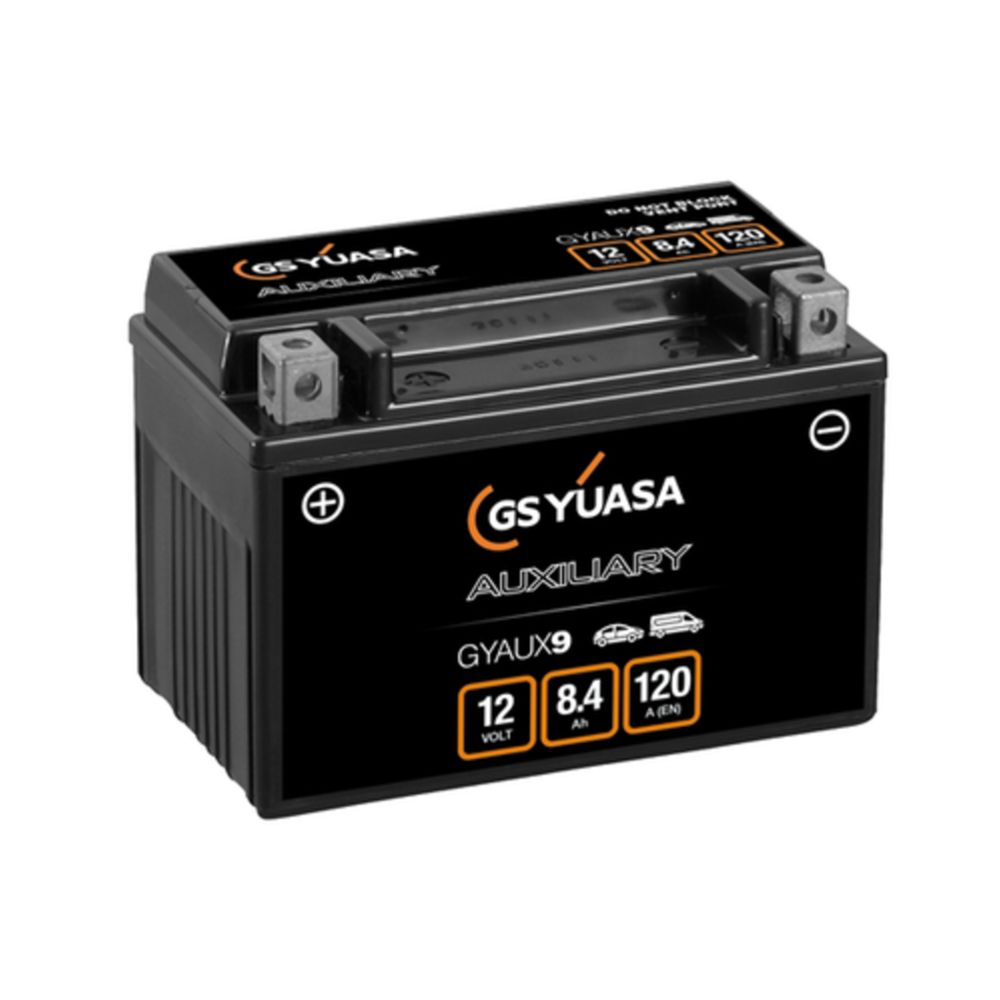 Yuasa GYAUX9 8Ah / 120A akku P151 x L87 x K106 +-