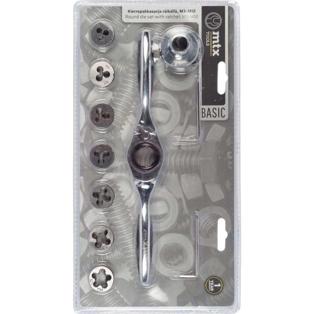 MTX Tools Basic keermelõikurikomplekt põrkmehhanismiga hoidik M3-M12
