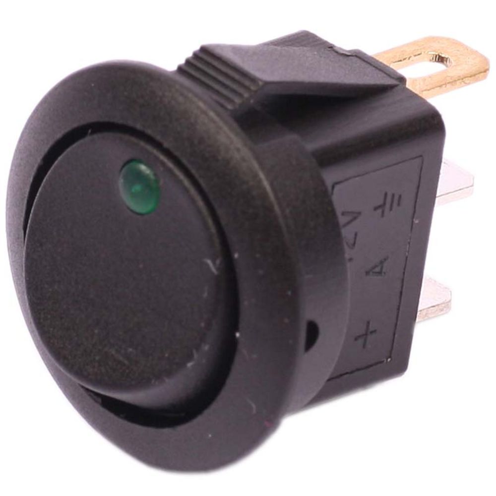 Keinukatkaisin 20,5mm vihreä piste "on-off"