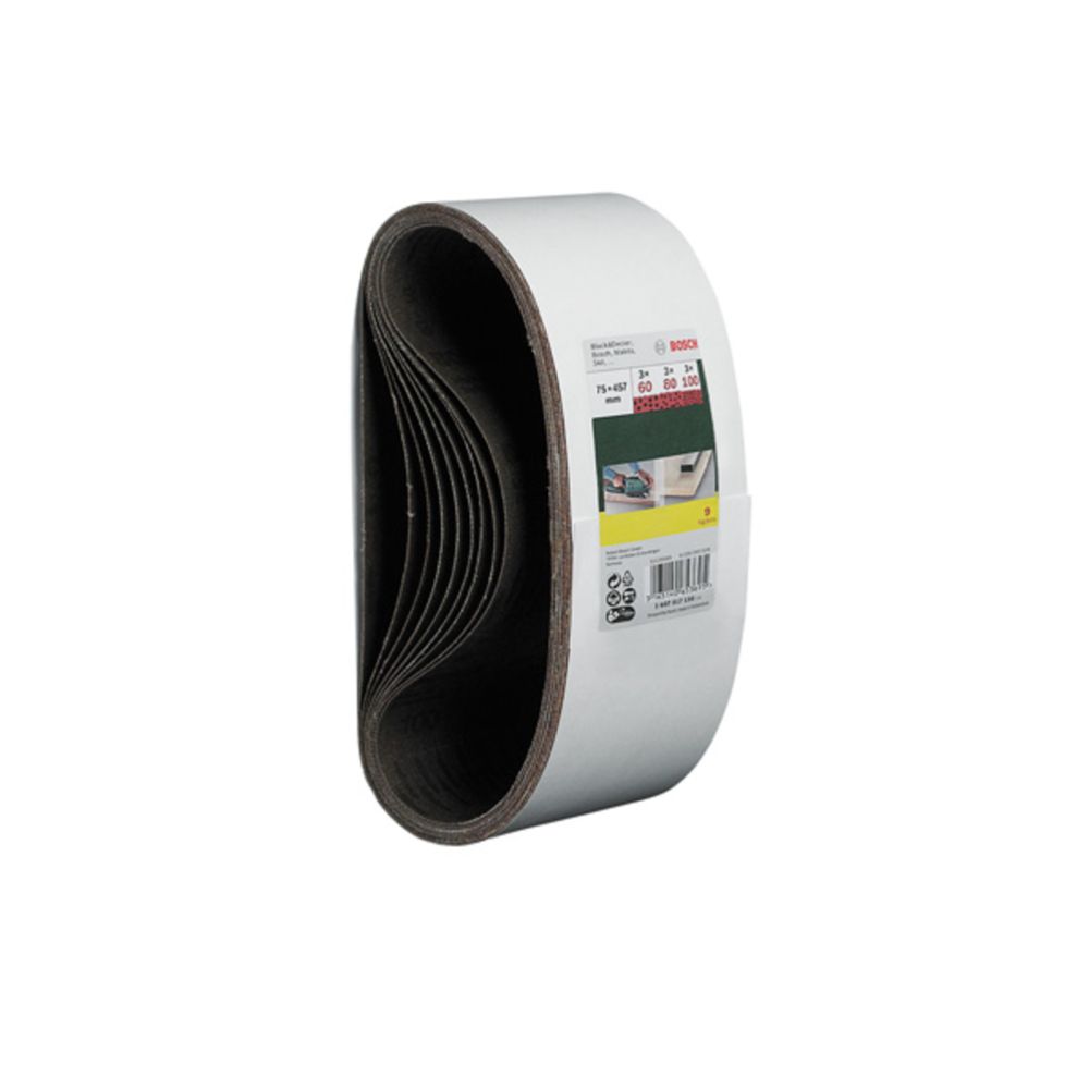 Bosch slipband till bandslip 75 x 457 mm 9 st.