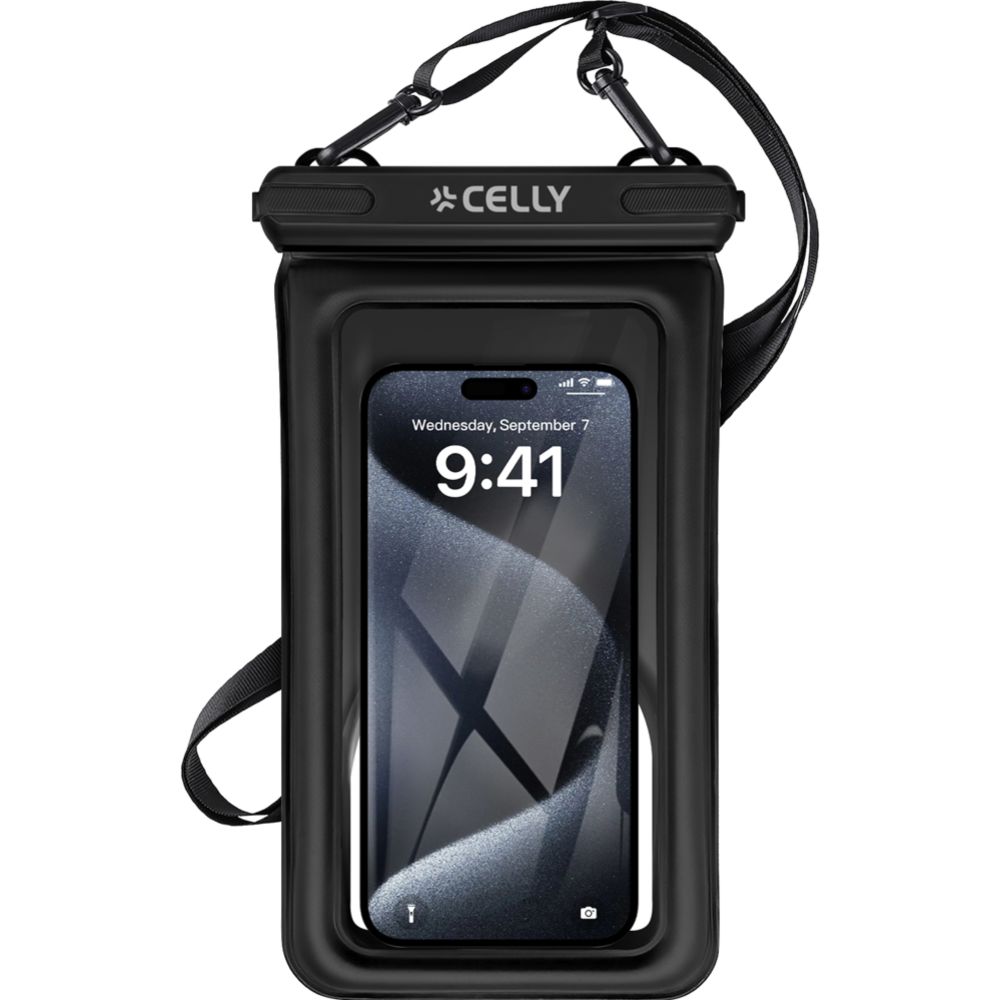 Celly SPLASHBAGFL kelluva vesitiivis puhelimen suojapussi max. 6,9"