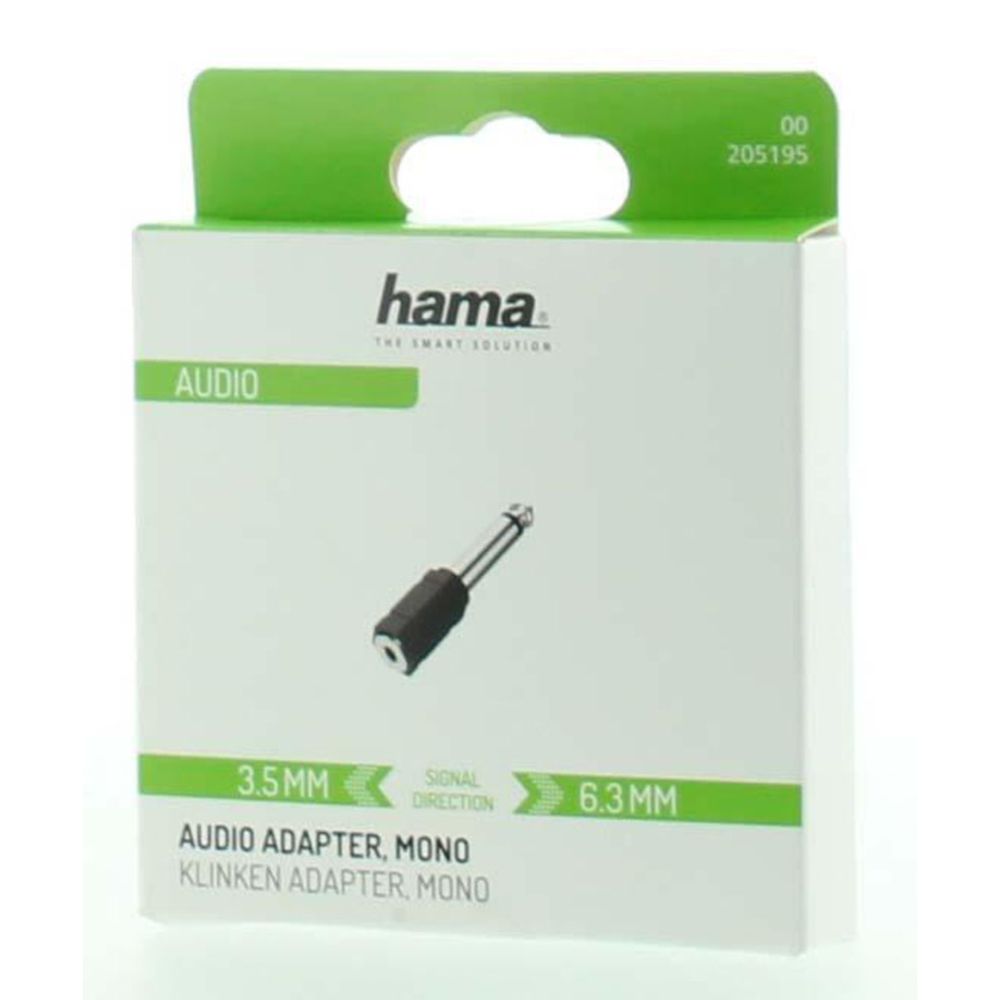 Hama audioadapter 3,5 mm emane (mono) - 6,3 mm isane (mono)