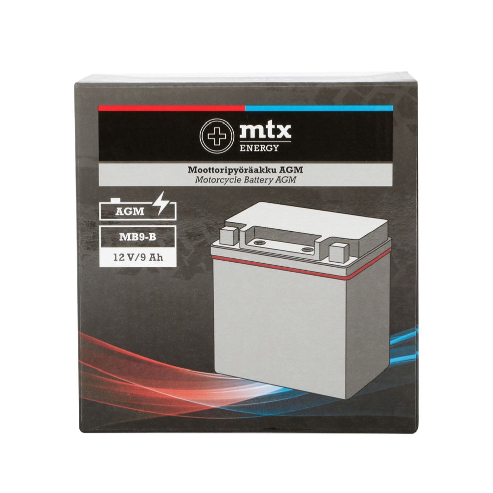 MTX Energy AGM-aku 12 V 9 Ah "MB9-B" (P135 x L76 x K139 mm)