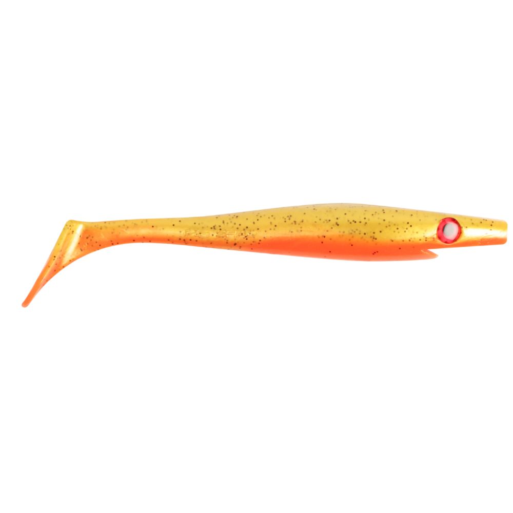 Strike Pro Pig Shad Nano gäddjigg 15 cm 20 g Fire Tiger 4 st.